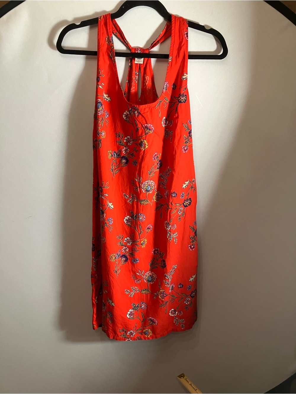 Old Navy Coral Red Floral Dress - Picture 9 of 9